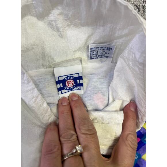 Vintage Retro 1990s Nylon Windbreaker,‎ Women’s M, 80’s Workout Jazzercise Boxy - Picture 4 of 12